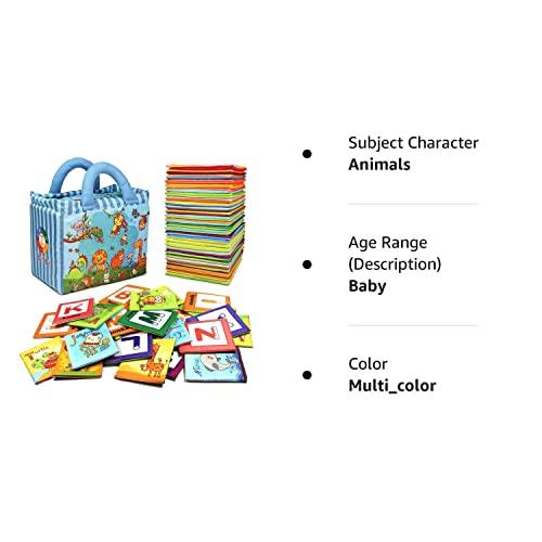 teytoy TEYTOY Baby Toy Zoo Series 26pcs Soft Alphabet Cards with Cloth Bag for Over 0 Years