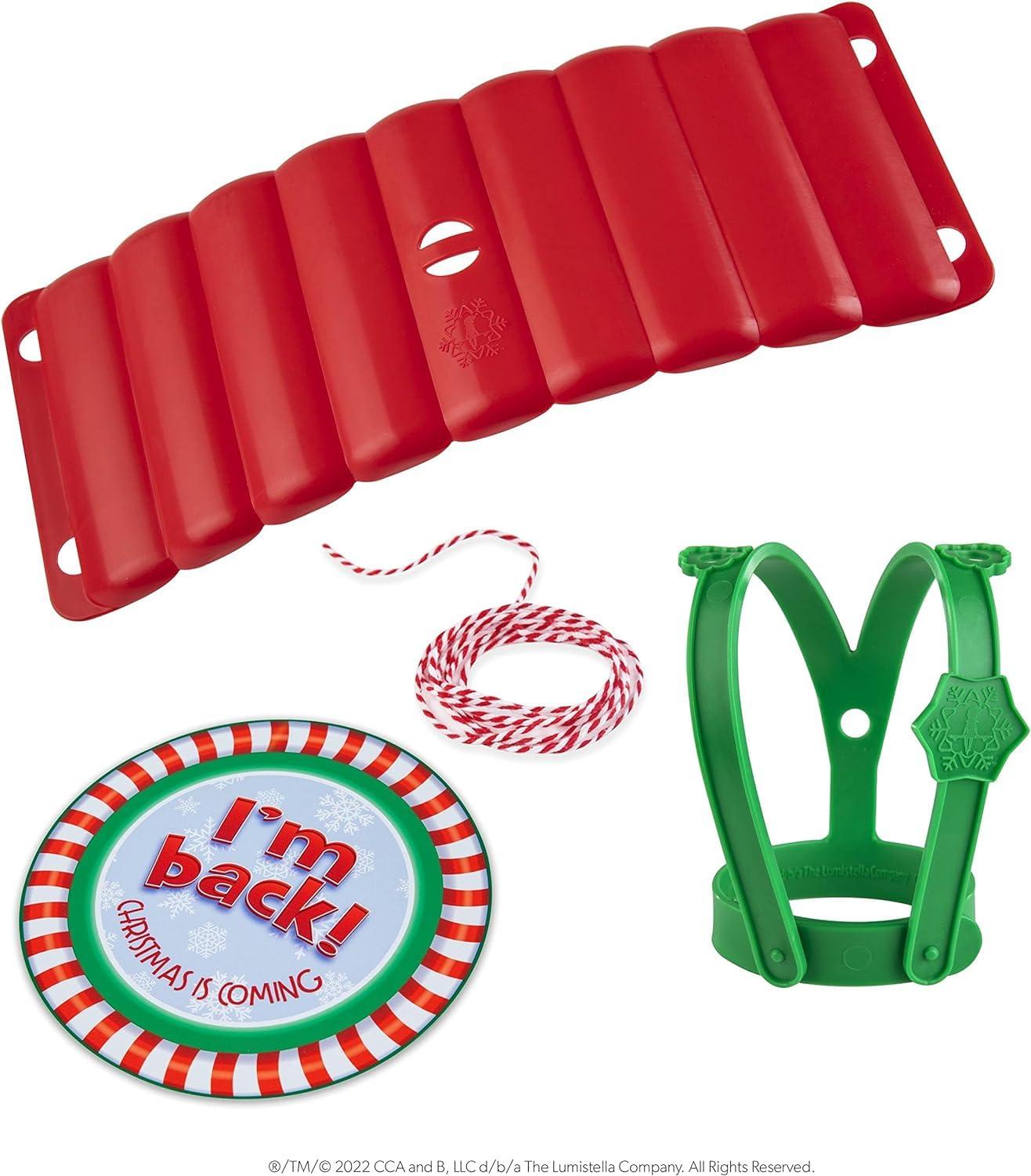 The Elf on the Shelf The Elf on the Shelf Christmas Tradition Box Set with Elf (Light Tone Girl), Story Book and Scout Elves at Play Glide and Go Accessory Set (Multi-Item Bundle)