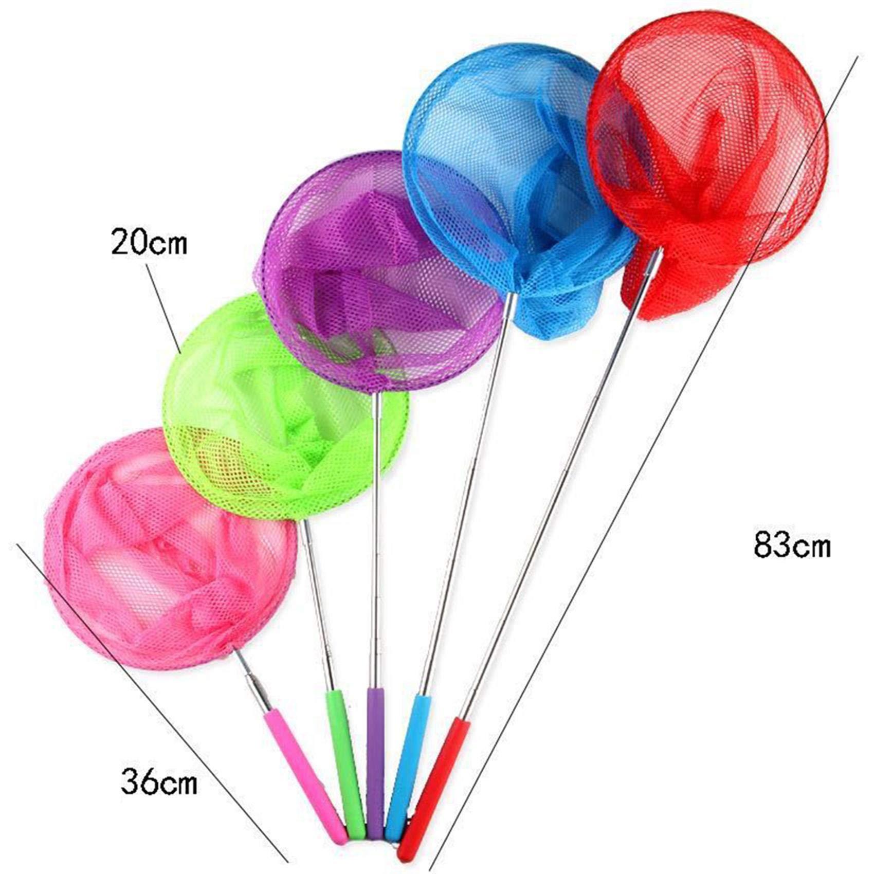 Generic Essencedelight Telescopic Butterfly Net Dragonfly Nets Insect Collecting Net Bug Catching Net Extendable Bird Net Fishing Nets Outdoor Tools,red