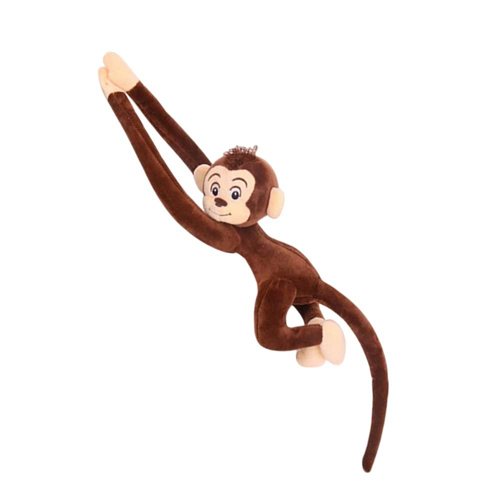 TONGMAN TONGMAN Monkey Plush Stuffed Animal,Hanging Stuffed Animal Monkey Long arm Monkey Doll Plush Toy Curtain Monkey, 27.5 Inches (Brown)