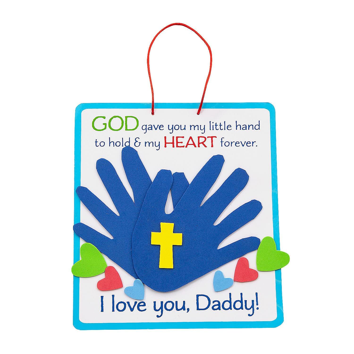 Fun Express Religious Fathers Day Handprint Poem Craft Kit, Makes 12