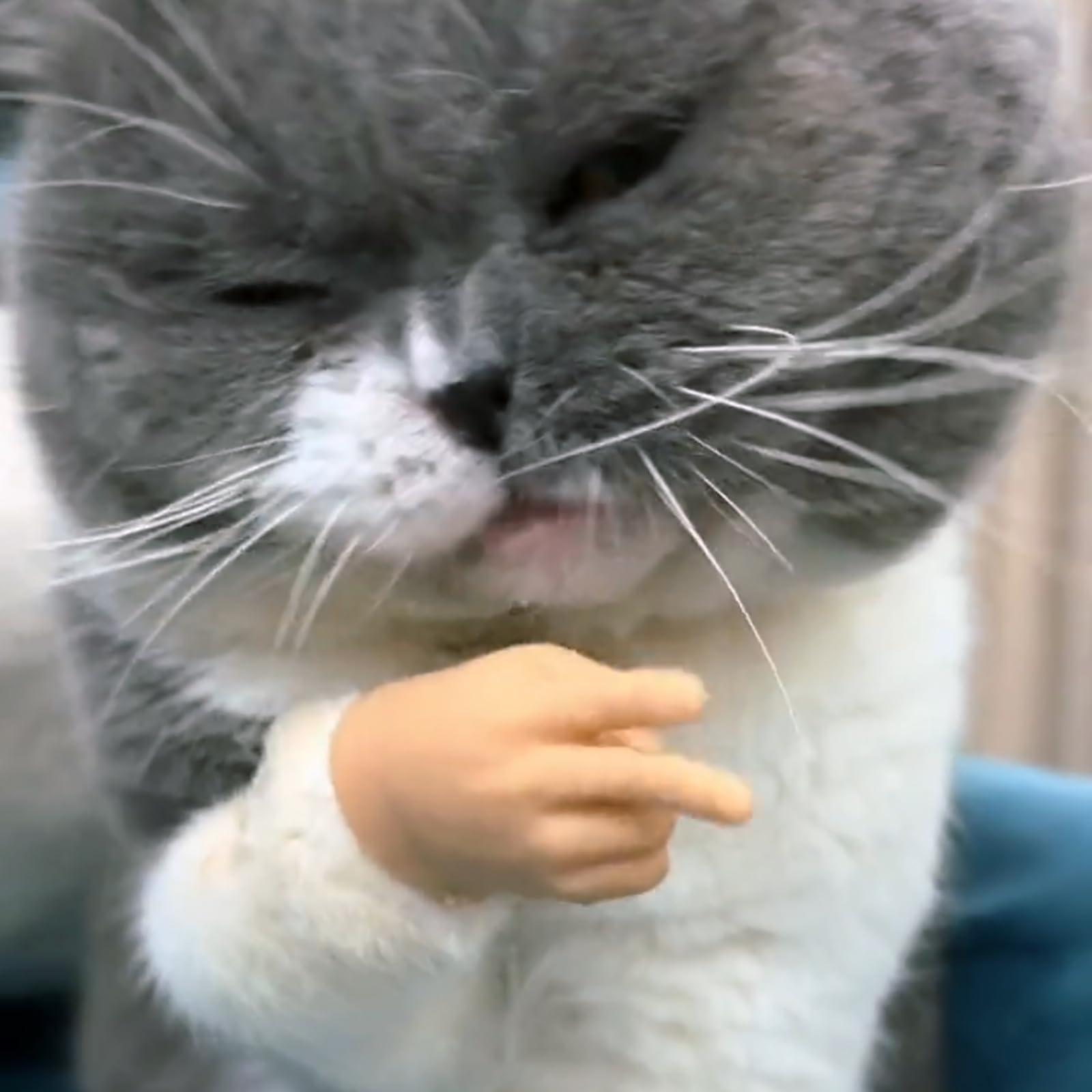 fizweyo Rubber Hands for Cats, Plastic Hands for Cats, Hands for Cats, Mini Hands for Cats, Tiny Hands for Cats, Tiny Hands for Fingers, Little Hands for Cats, Mini Human Hands for Cats,Small Hands (Mix*12)