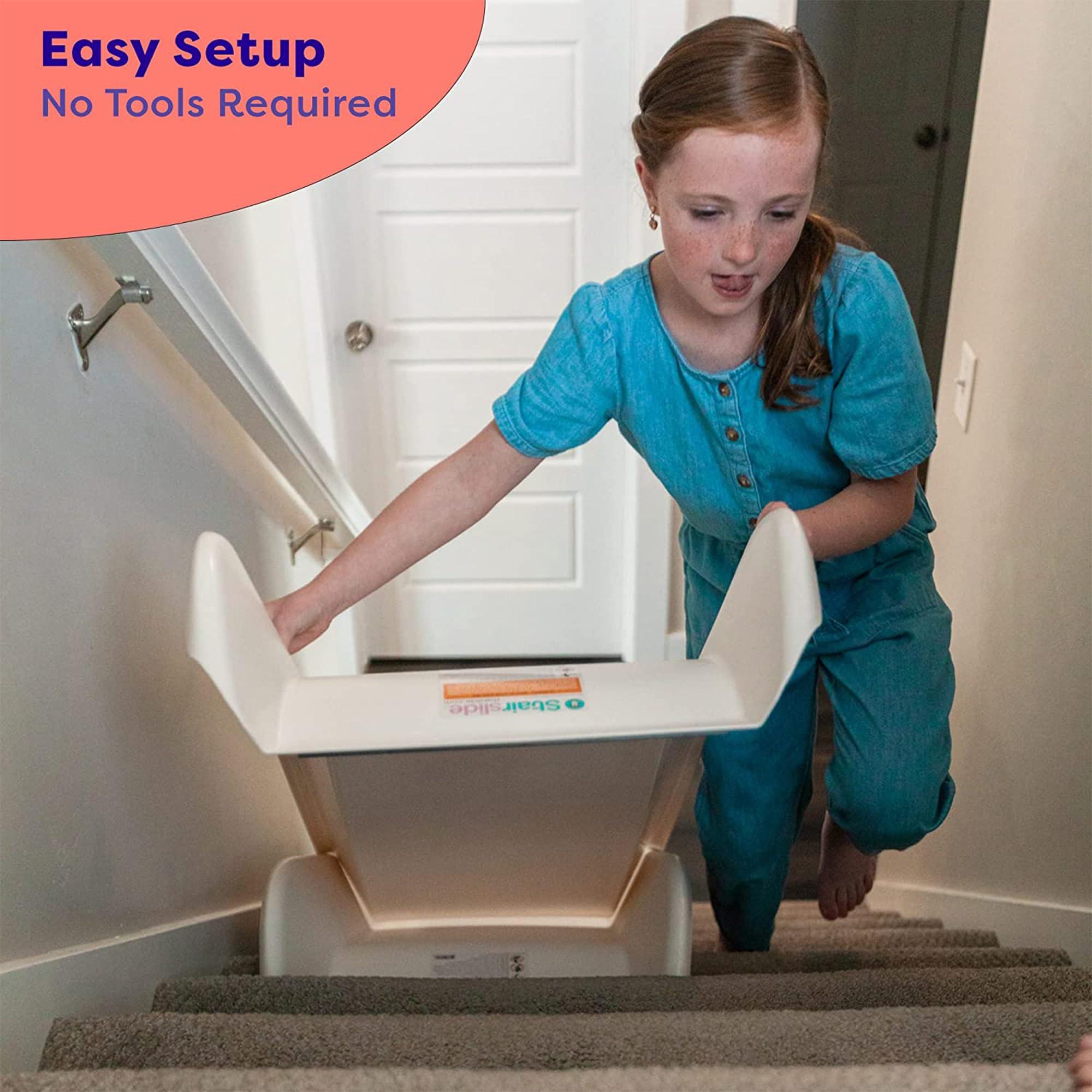 Stairslide StairSlide 8-Pack Stair Mounted Kids Indoor Slide Attachment Set, Up to 155lbs