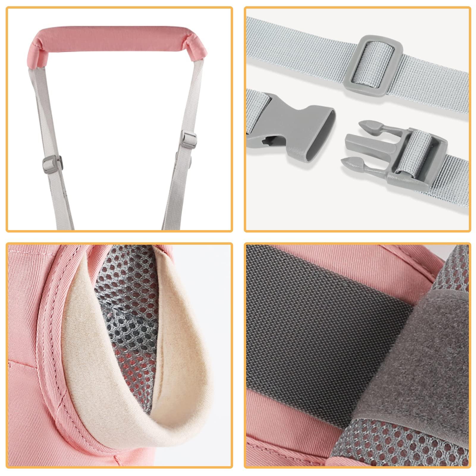 Huifen Huifen Baby Walking Harness, Handheld Kids Walker Helper with Detachable Crotch Adjustable Walker Harness Assistant Belt Baby Learning Walk Toddler Infant Walker 9-24 Months (Pink)