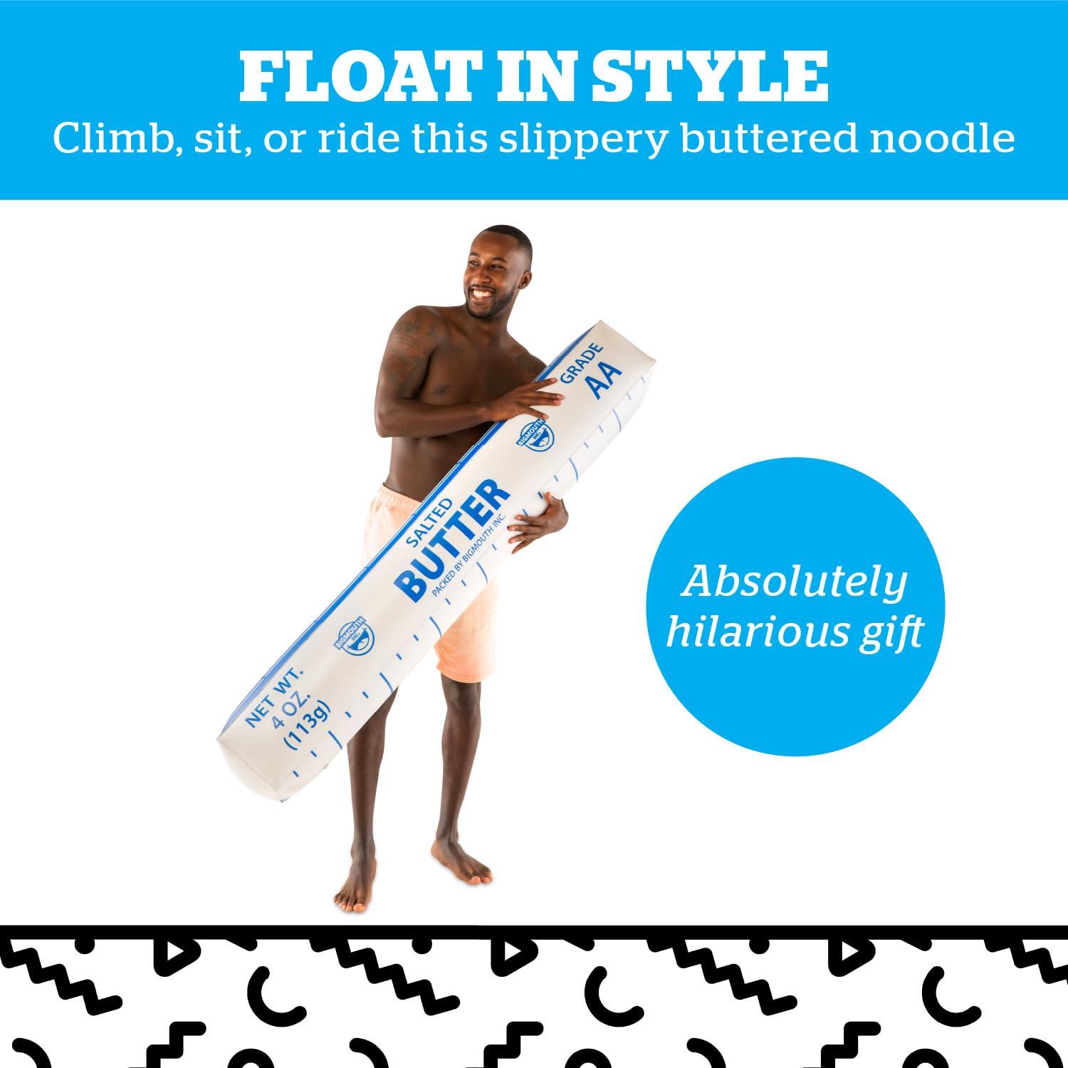 BigMouth BigMouth Inc. Inflatable Butter Noodle, Funny Pool Noodle Floats for Kids & Adults, Ridiculous Pool Party Decor