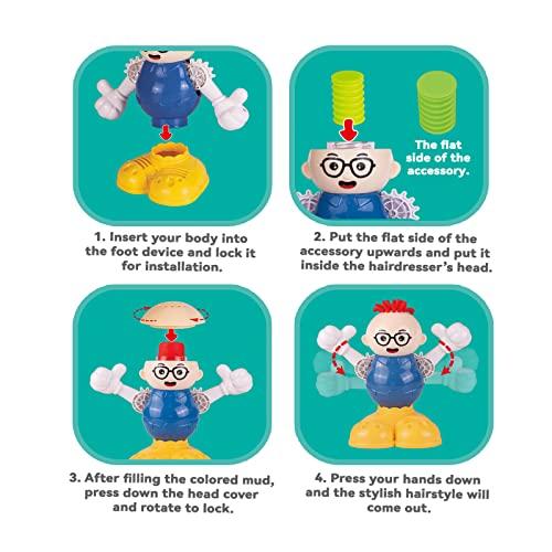 HASAYAQI HASAYAQI Cuts Stylist Hair Salon Tools Playset,Play Dough Sets for Kids Ages 4-8 Pretend Play Toys Sets for Kids Ages 2-4 Gift for Girls and Boys