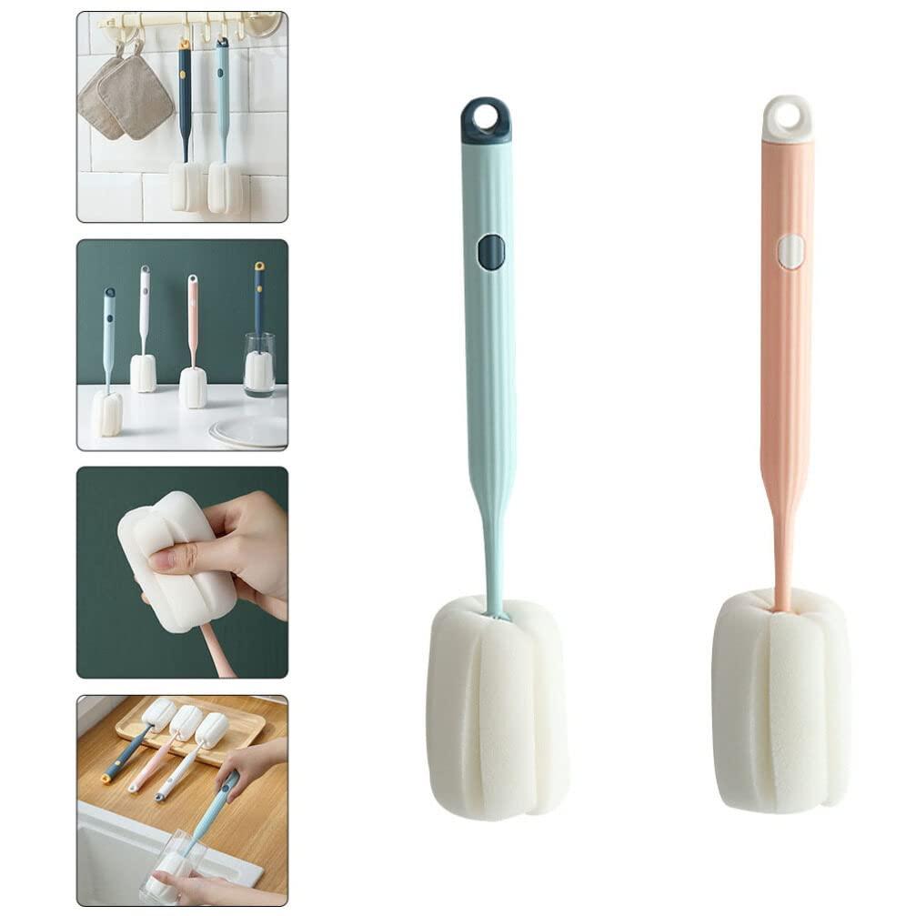Healifty 2pcs Bottle Cleaning Brush Cup Cleaning Brush Milk Bottle Cleaner Household Bottle Brush Portable Cup Cleaner Bottle Washing Supplies Water Bottle Cleaner Baby Bottle Cleaner