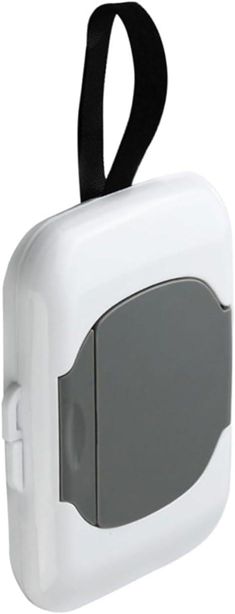 Calsgkspray Gray Travel Wipe Holder, Wipes Dispenser, Travel Wipes Case, Reusable Wet Wipe Container Box Strollers Hanging Dispensers Refillable Wipe Case Safe Wet Storage Wipe Holders Wipes and Holders