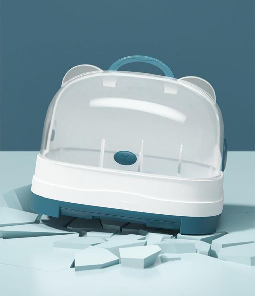 KALWEL KALWEL,Baby Bottle Dryer Rack,Portable Bottle Drying Rack,Baby Bottle Storage Organizer with Lid,Travel Bottle Drying Rack,Removable Layers for Easy Cleaning,Suitable for Travelling,Camping