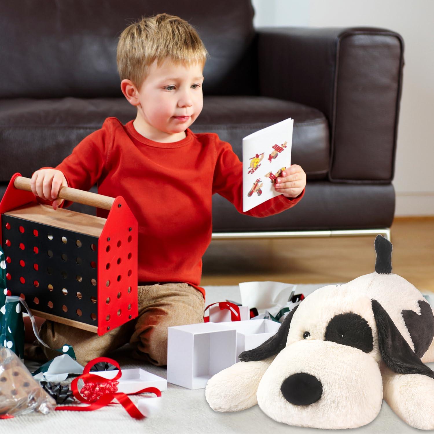 ZPIUU ZPIUU Dog Weighted Stuffed Animals,30 Inch 5.5 lbs Weighted Plush Animals,Giant Puppy Plush Pillow Toy, Gifts for Kids, Boys and Girls Adults (30\" 5.5lbs)