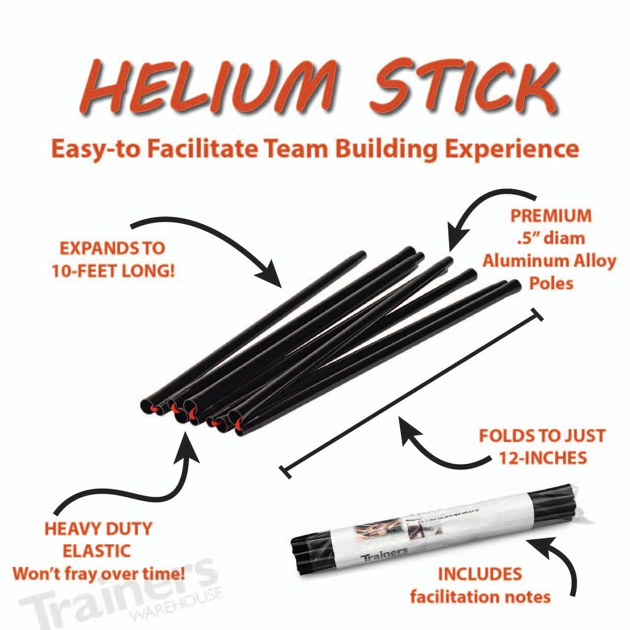 Trainers Warehouse Trainers Warehouse Helium Stick | Build Teams and Communication Skills - Easy to Facilitate - Fast & Flexible - Success for Leadership & Listening - Easy to Carry