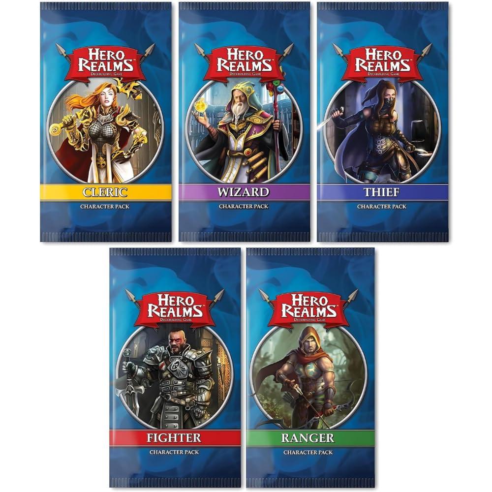 ZCUOO Wise Wizard Games Hero Realms Character Pack Bundle (Cleric, Ranger, Fighter, Thief, Wizard)