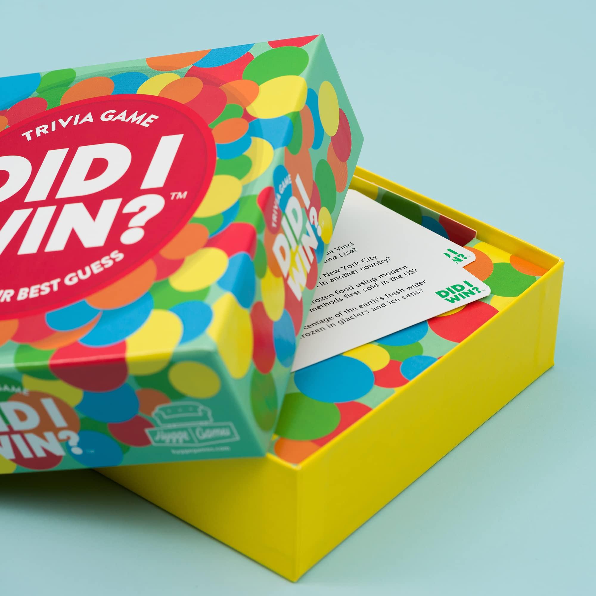 Hygge Games Hygge Games Did I Win? Trivia Game | Board Games | Trivia Games | Board Games for Adults and Teens | Hygge Family Games | Ages 14+ | Time Well Spent, Multicolored, 5.7 x 5.7 x 1.8 inches