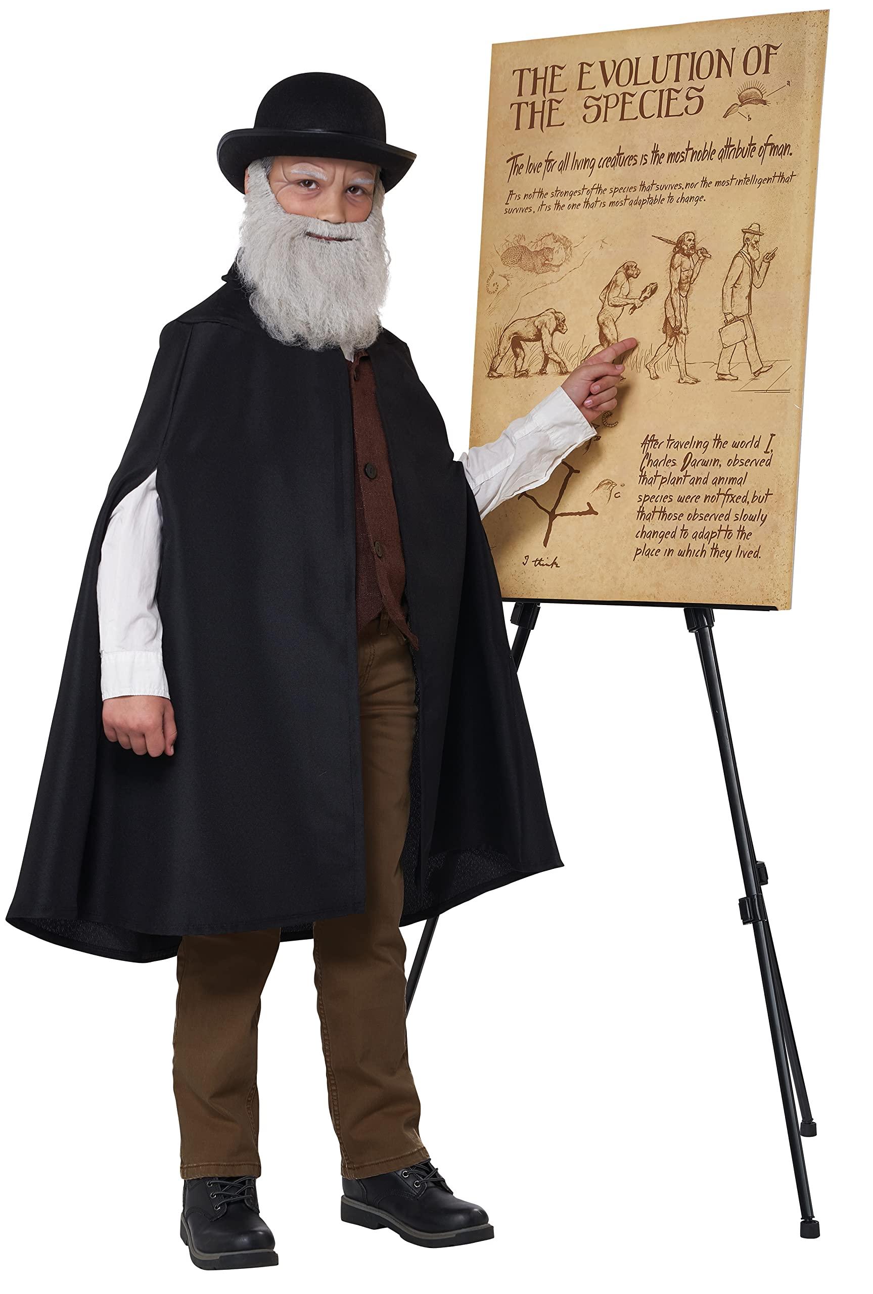 California Costumes California Costumes, Charles Darwin, Child Large, Black/Brown