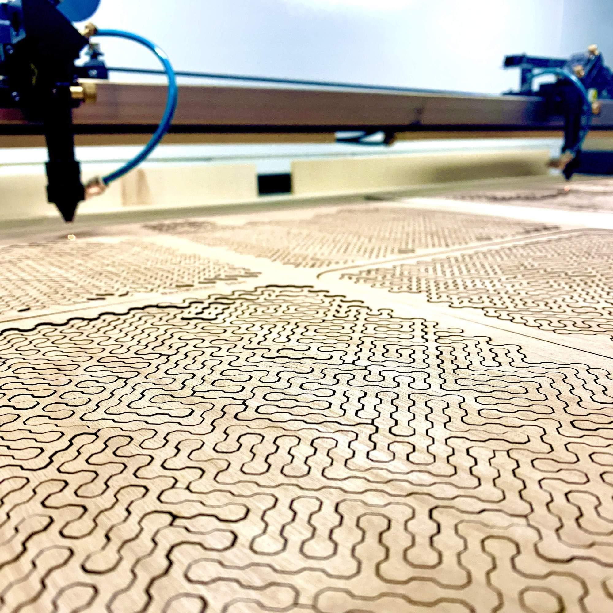 Torched Torched Mind-Bending Continuum Wooden Jigsaw Puzzle, Difficult Hard Tough Puzzles for Adults, 100 Pieces, 11.3” x 11.3”