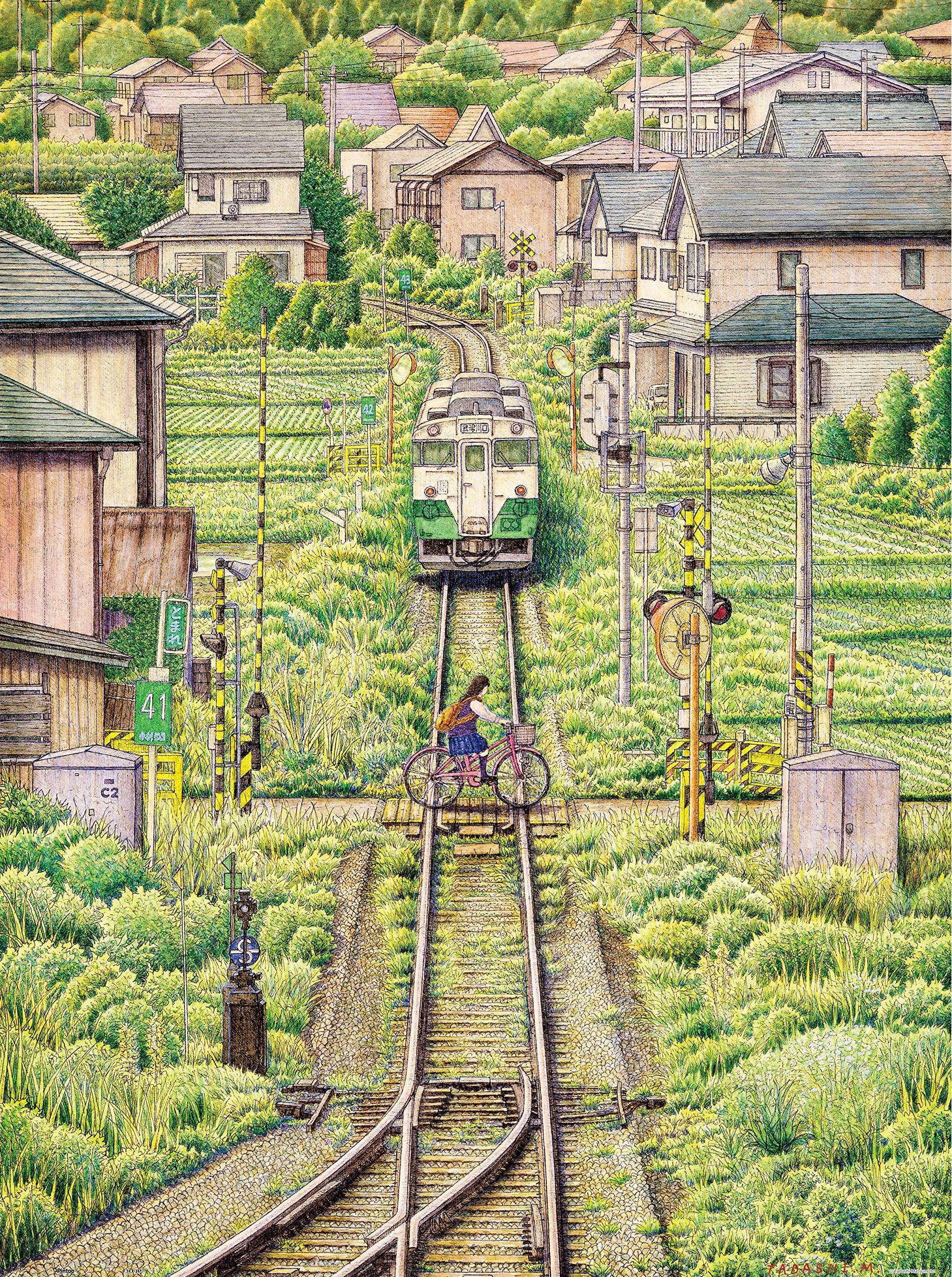 Pintoo Pintoo - Two Plastic Jigsaw Puzzles Bundle - 4000 Piece - Strasbourg, Petite France and 1200 Piece - Tadashi Matsumoto - Fading Shadow [H1755+H2317]