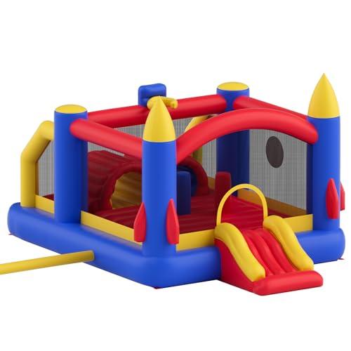 VEVOR VEVOR Outdoor Toys for Kids 5-12, Bounce House for Kids, Inflatable Nightclub Halloween Bounce House with Slide, Blower and Storage Bag, Birthday Christmas Party Gifts for Kids, 160x94x96 inch