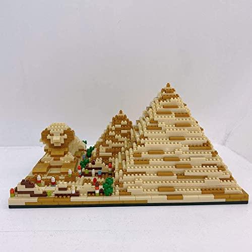 FULHOLPE FULHOLPE Egyptian Pyramids Micro Bricks Mini Building Blocks Set (1,456 Pieces) - World Famous Architectural Model Set Modular Building Kit