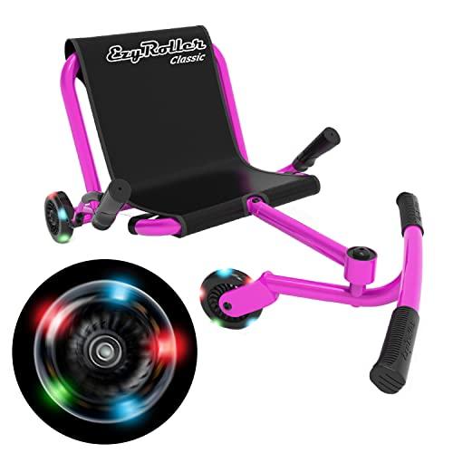 EzyRoller EzyRoller Classic Ride On Scooter with Light-up Wheels for Kids Ages 4+ - Pink LED Limited Edition