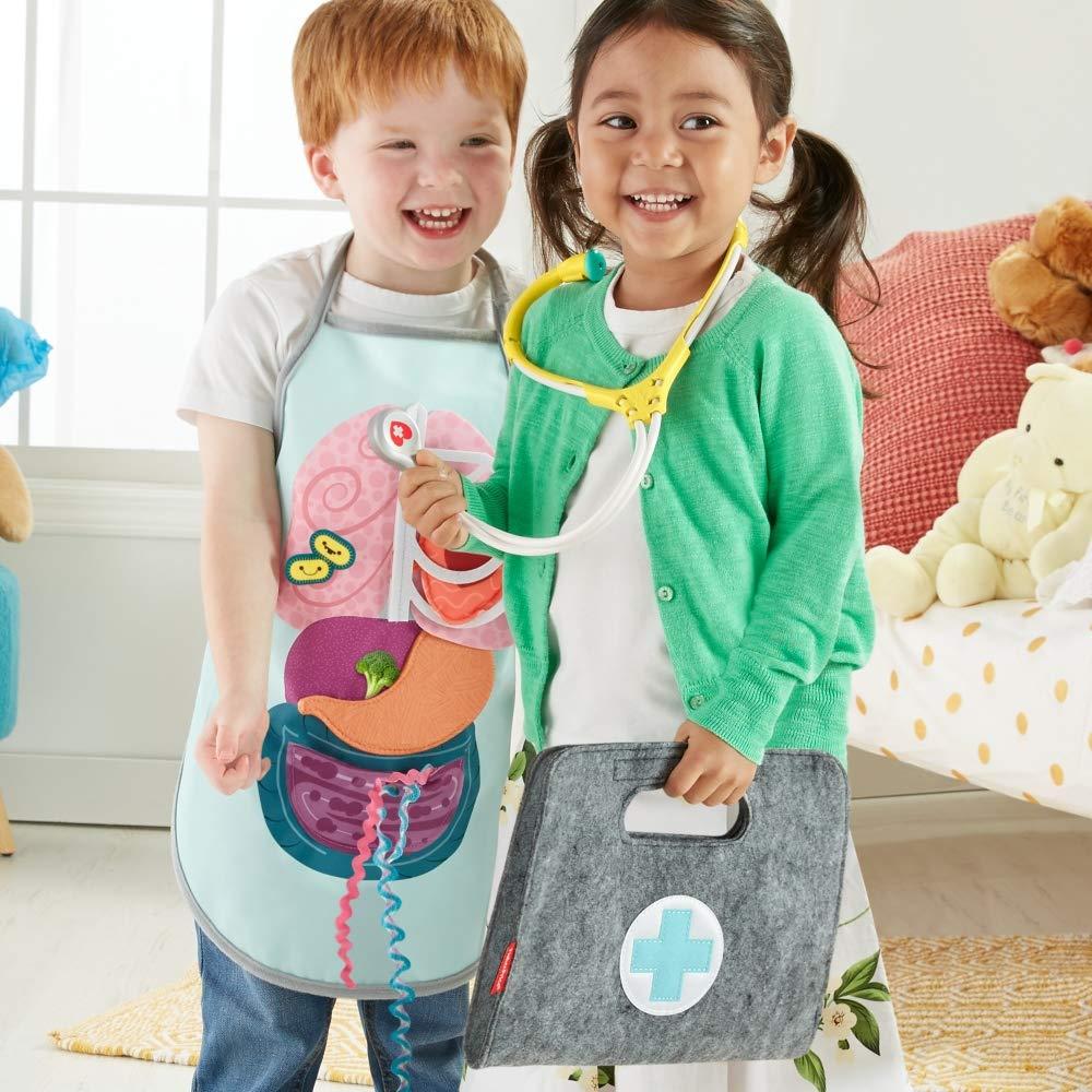 Fisher-Price Fisher-Price Preschool Toy Patient and Doctor Set, 7-Piece Dress Up Kit for Medical Pretend Play Kids Ages 3+ Years