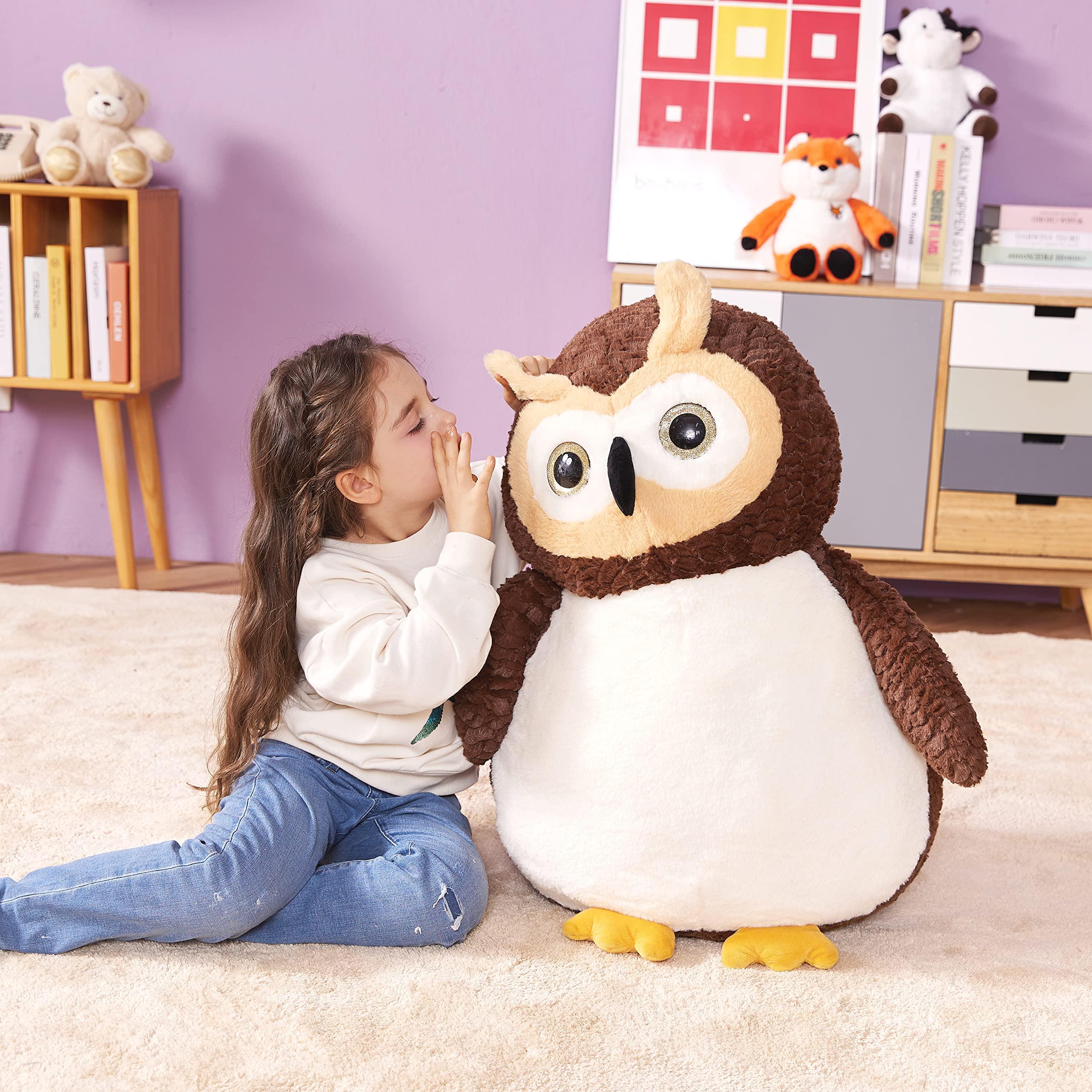 IKASA IKASA Giant Owl Stuffed Animal Plush Toy, 23 Inches Large Owl Plushie Toys for Kids Girls Boys Girlfriend Children