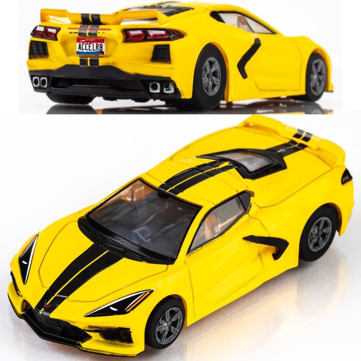 AFX AFX/Racemasters Corvette C8 Accelerated Yellow AFX22013 HO Slot Racing Cars