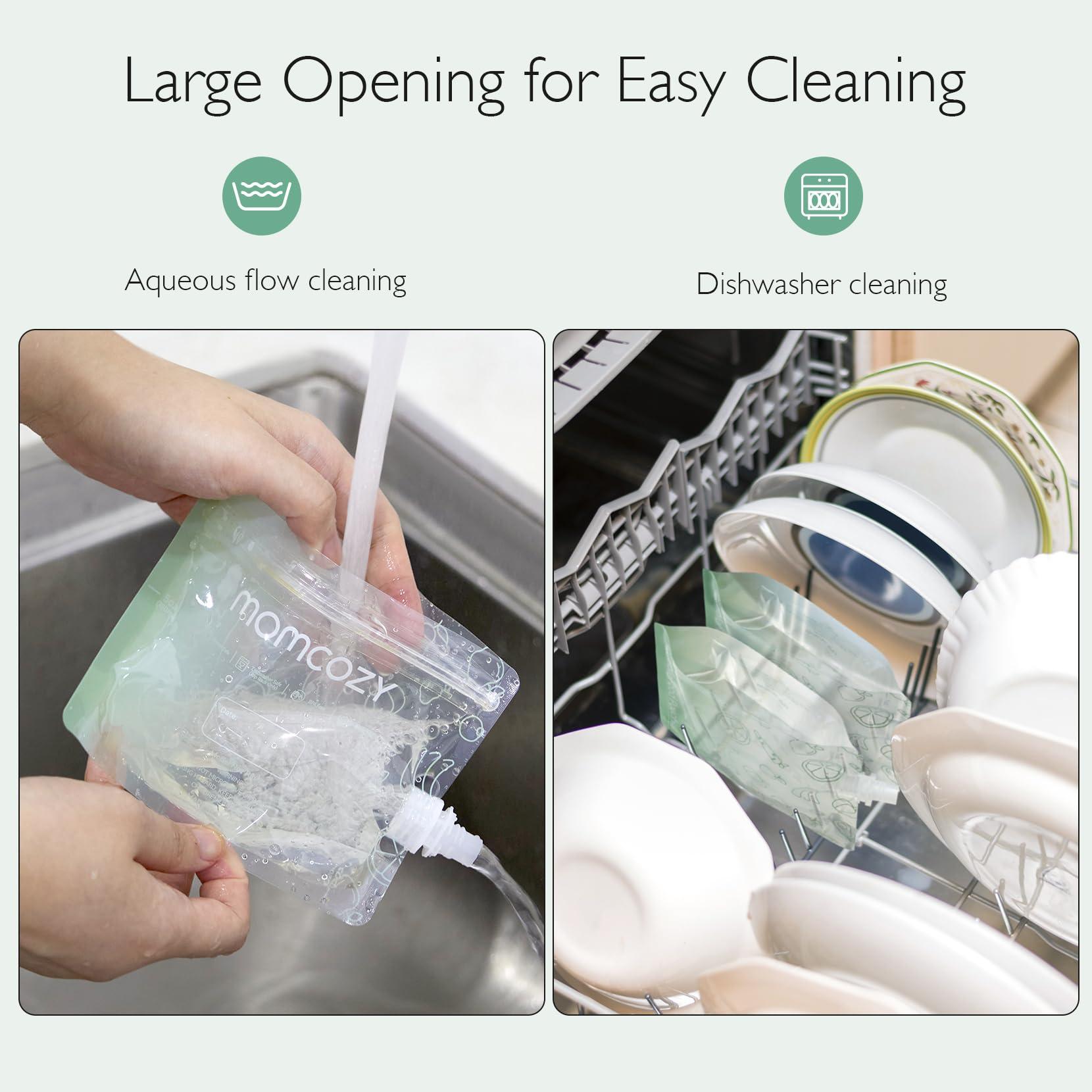 Momcozy Momcozy Reusable Baby Food Pouches for Toddlers,BPA Free Plastic,Food Safe,Freezer Safe,Refillable for Applesauce Yogurt & Puree Squeeze Pouch,10 Packs,5oz