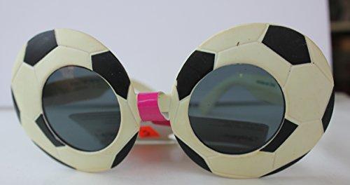 Justice Justice Soccer Ball Shape Sun Glasses for Kids (Black and White)