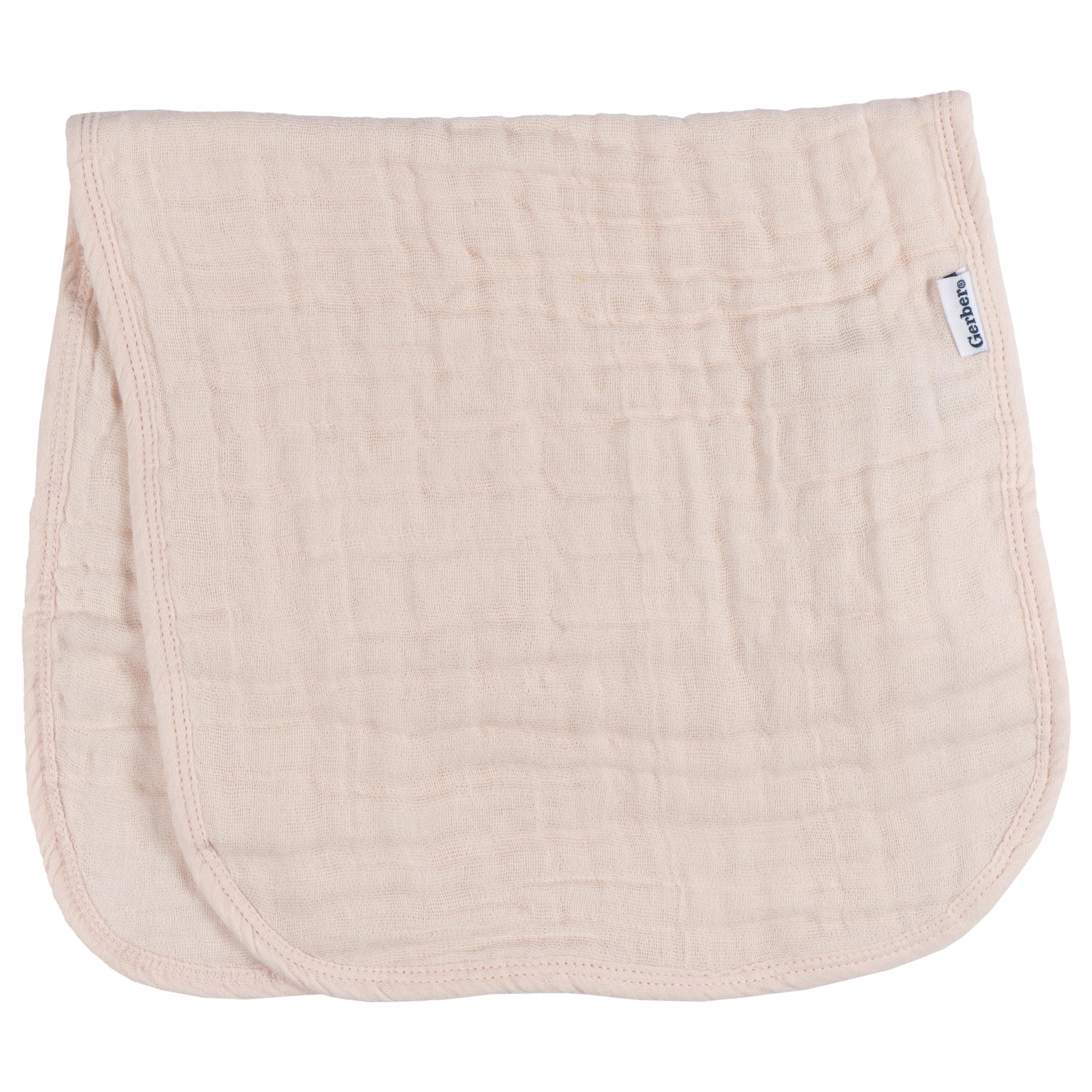 Gerber Gerber Baby Unisex Muslin Burp Cloths 6-Pack, Pink, Large Size 20" x 10"