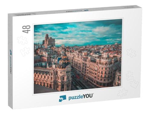puzzleYOU A Birds-Eye View of Madrid... Jigsaw Puzzle Jigsaw Puzzle with 48 Pieces