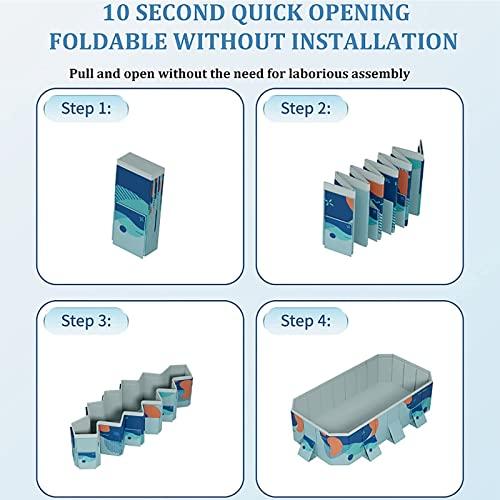 SINBAISHUNYYT Rectangular Above Ground Pool, Hard Side Above Ground Pool, Foldable Swimming Pool for Kids & Dog Pools for Large Dogs, Dog Swimming Pool(Size:6.8 * 4.5 * 1.8FT)