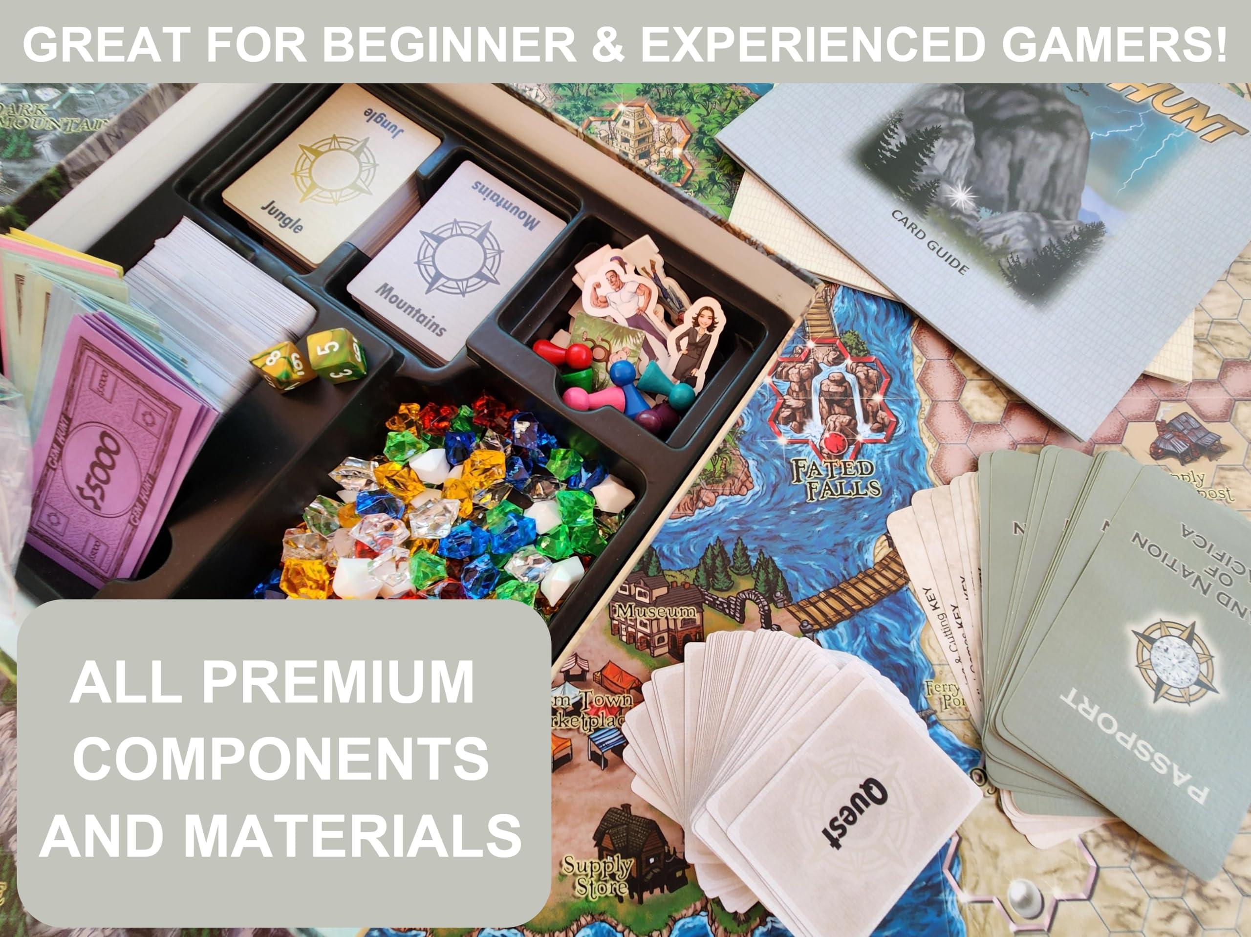 Gem Hunt [Gem Hunt] Board Game (Deluxe Edition) | Fun Adventure Board Game for Adults and Family