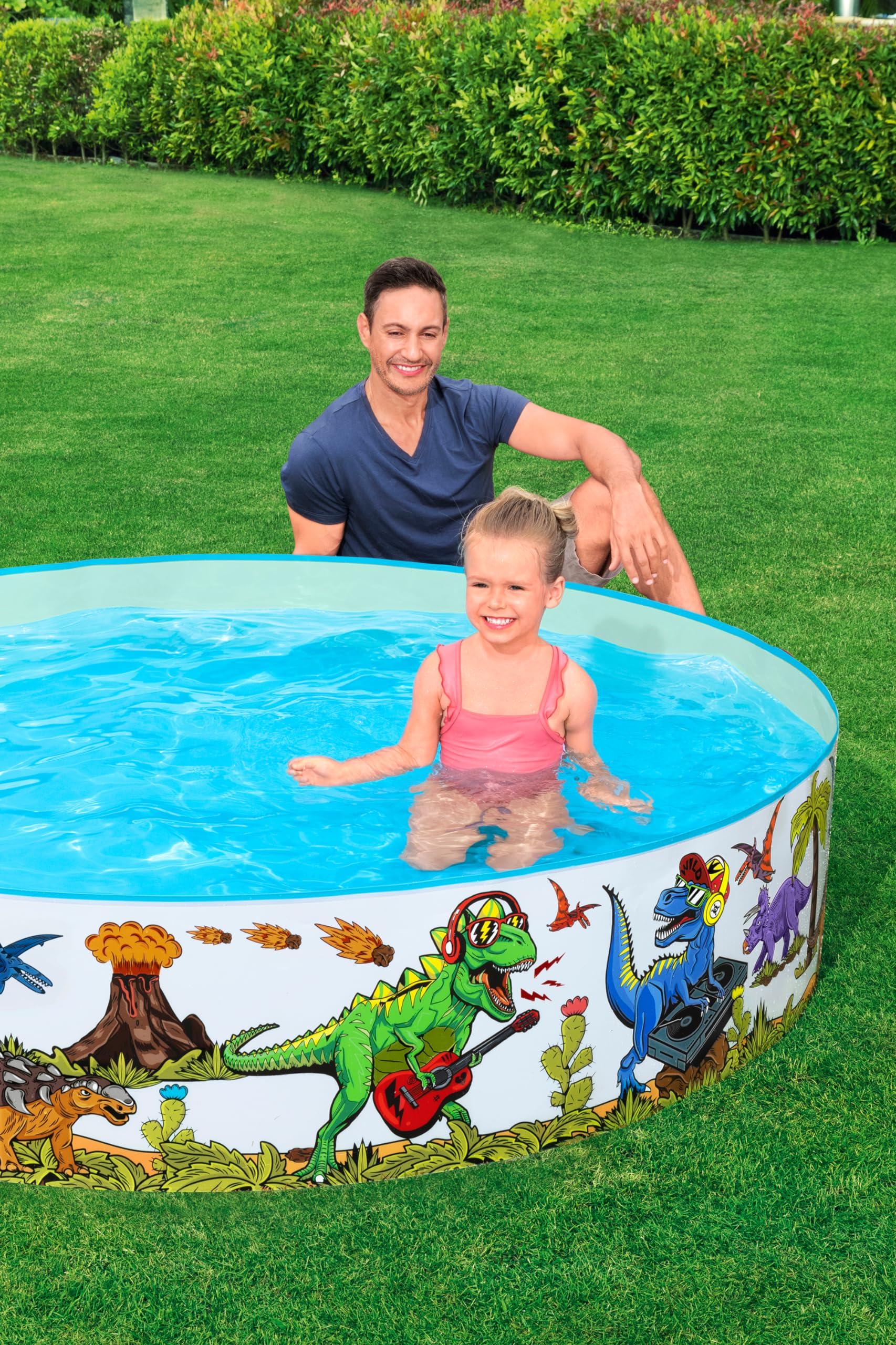 Bestway Bestway| Dinosaur Paddling Pool, Kiddie Swimming Pool, Inflatable Above Ground Pool, Outdoor Garden Pool, 183cm x 38cm