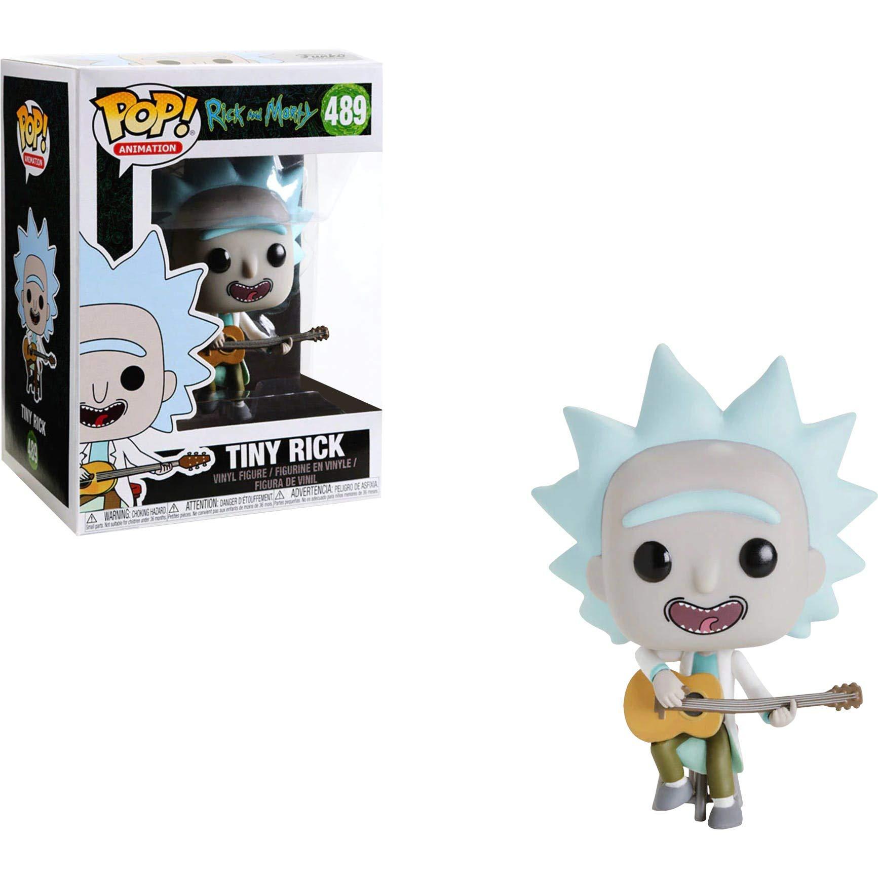 Funko Funko Pop! Vinyl: Rick Sanchez & Morty: Tiny Rick Sanchez with Guitar - Morty, Multi - Collectable Vinyl Figure - Gift Idea - Official Merchandise - Toys for Kids & Adults - TV Fans