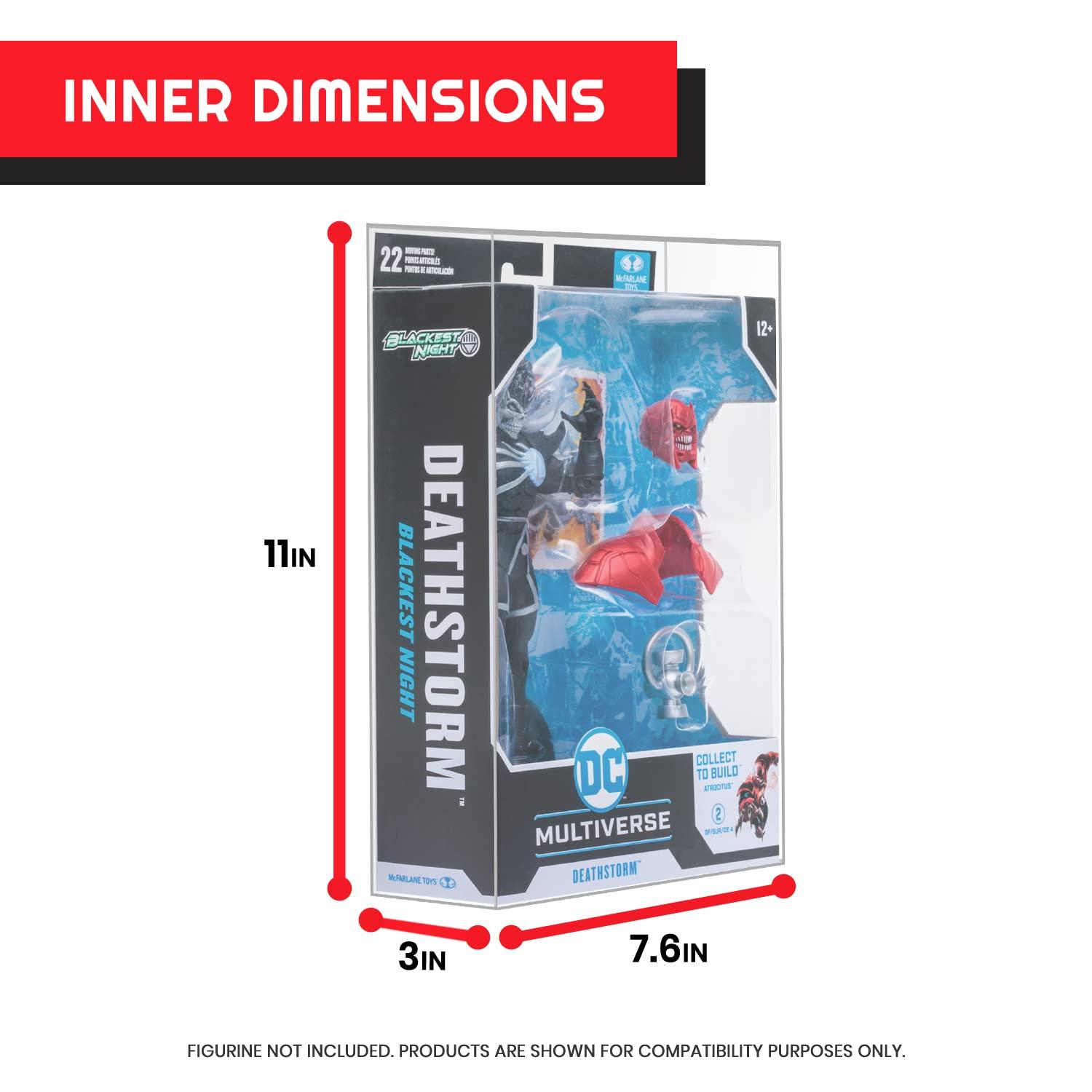 EVORETRO EVORETRO Action Figure Boxed Case Protector for McFarlane DC Multiverse BAF 7-in Figures - 10-Pack 0.40mm Thick Clear PET Plastic Display, Achive-Grade Storage. Keep Your Collection in Mint Condition