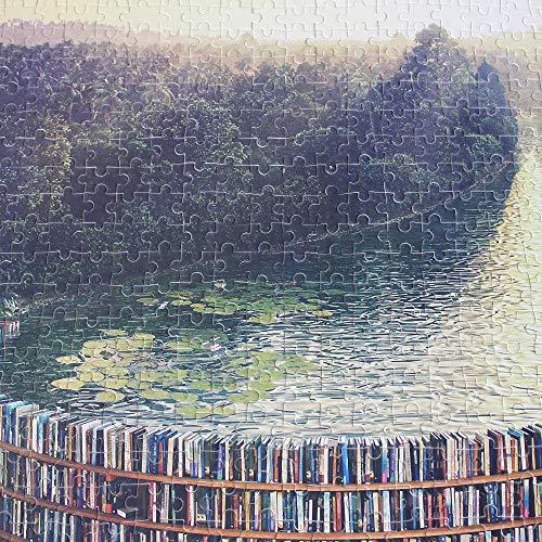 Moruska Moruska Puzzles for Adults 1000 Pieces Wooden Jigsaw Puzzle Challenge and Fun - Bookshelf Dam