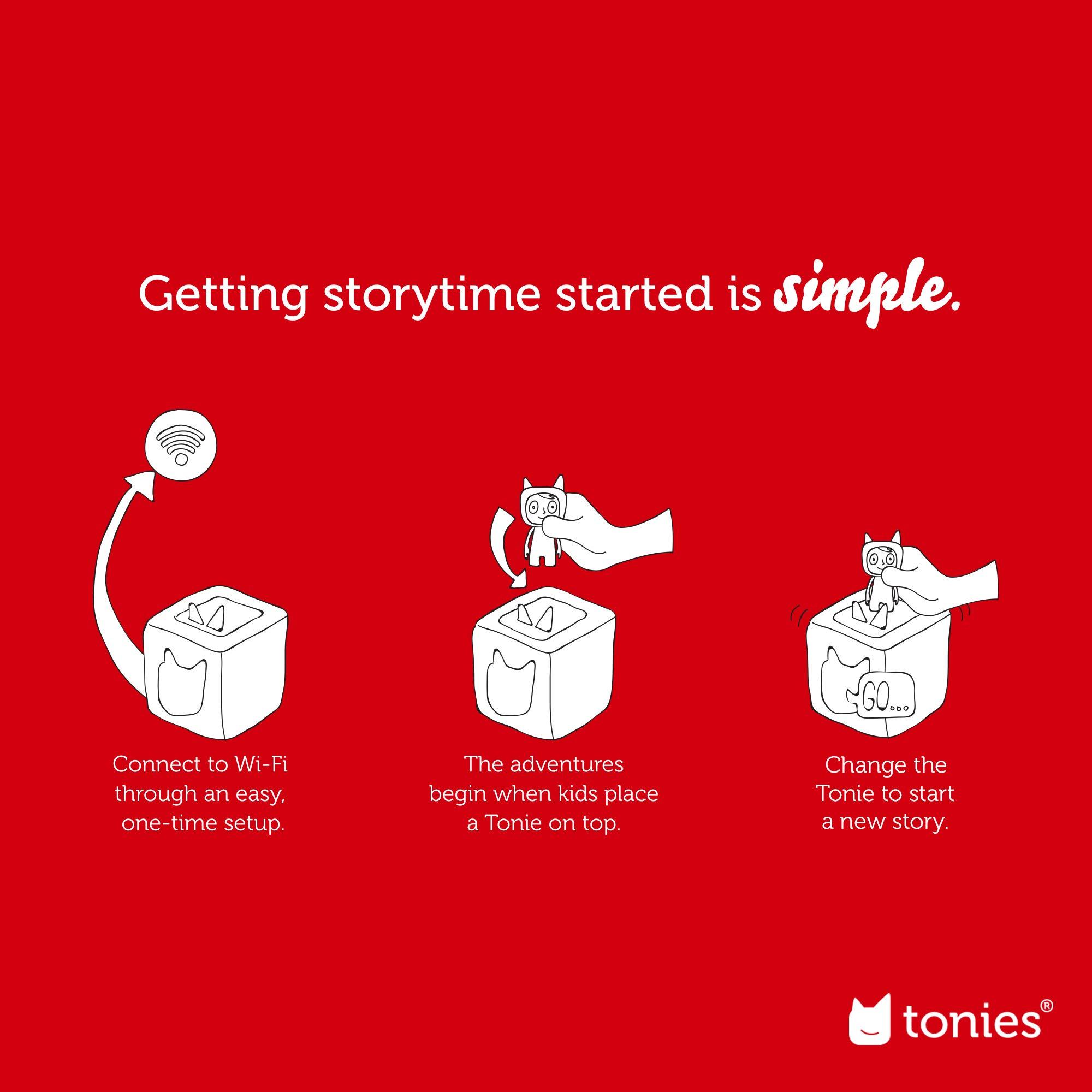 Tonies Tonies Creative Audio Character - Record and Upload up to 90 Minutes of Your Own Stories and Songs - Gray/Medium