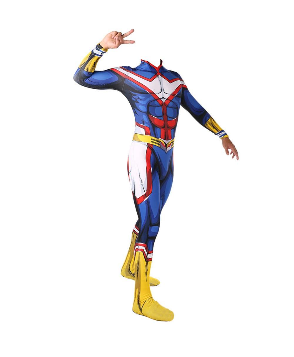LUNK LUNK Anime MHA Cartoon Characters All Might Jumpsuit Child Tights Outfit Halloween Cosplay Costume Bodysuit for kids