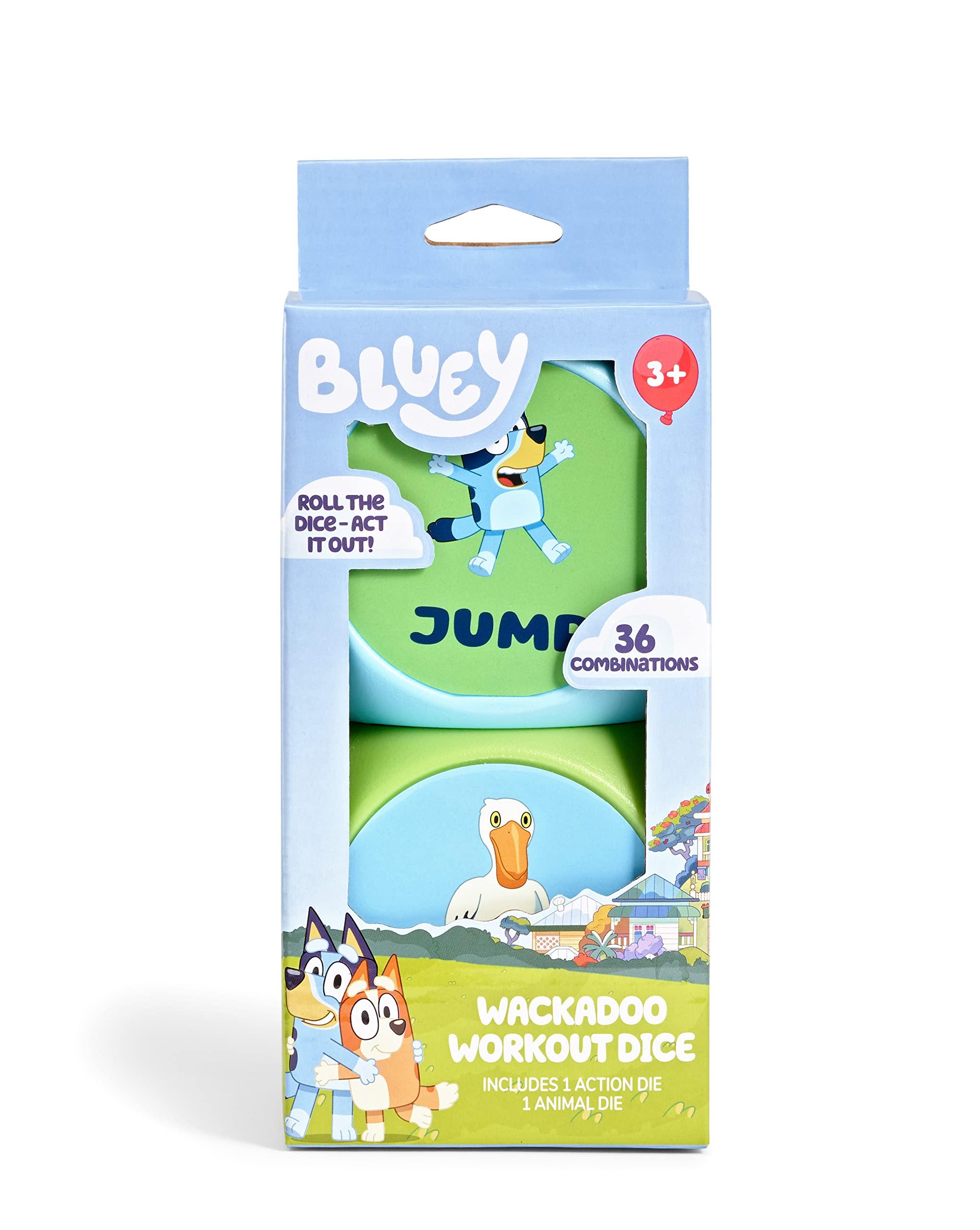 Little Kids BLUEY Wackadoo Dice Imagination Act Out The Action Game | Family Game Night for All Ages | Creative and Engaging Fun for All Featuring Bluey and Bingo with 36 Unique and Silly Combinations