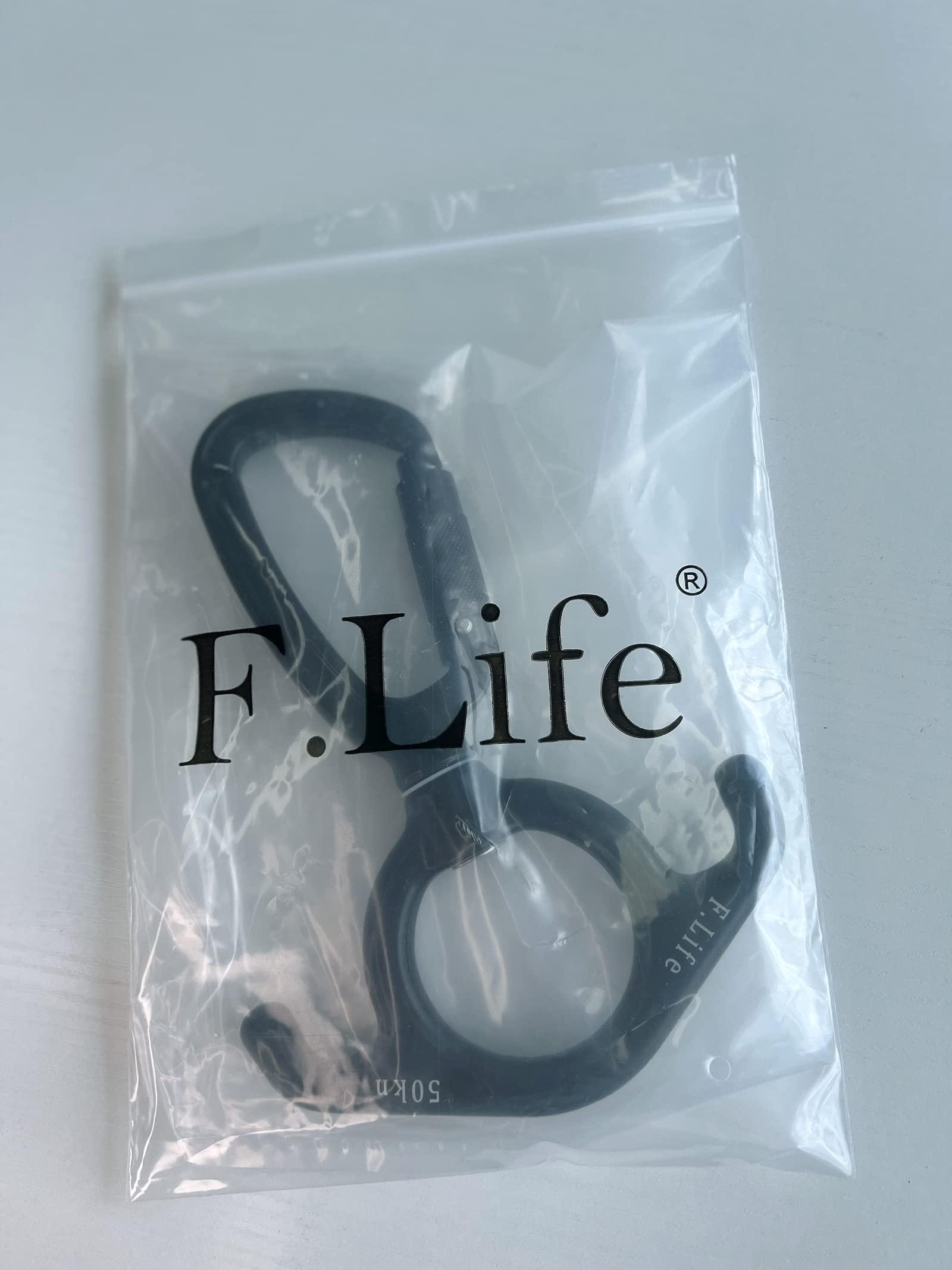 F.Life Aerial Silks Hardware or Single Point Yoga Hammock Rigging Aluminum Swivel D Auto Locking Carabiner Rated 25KN Low Ceilings