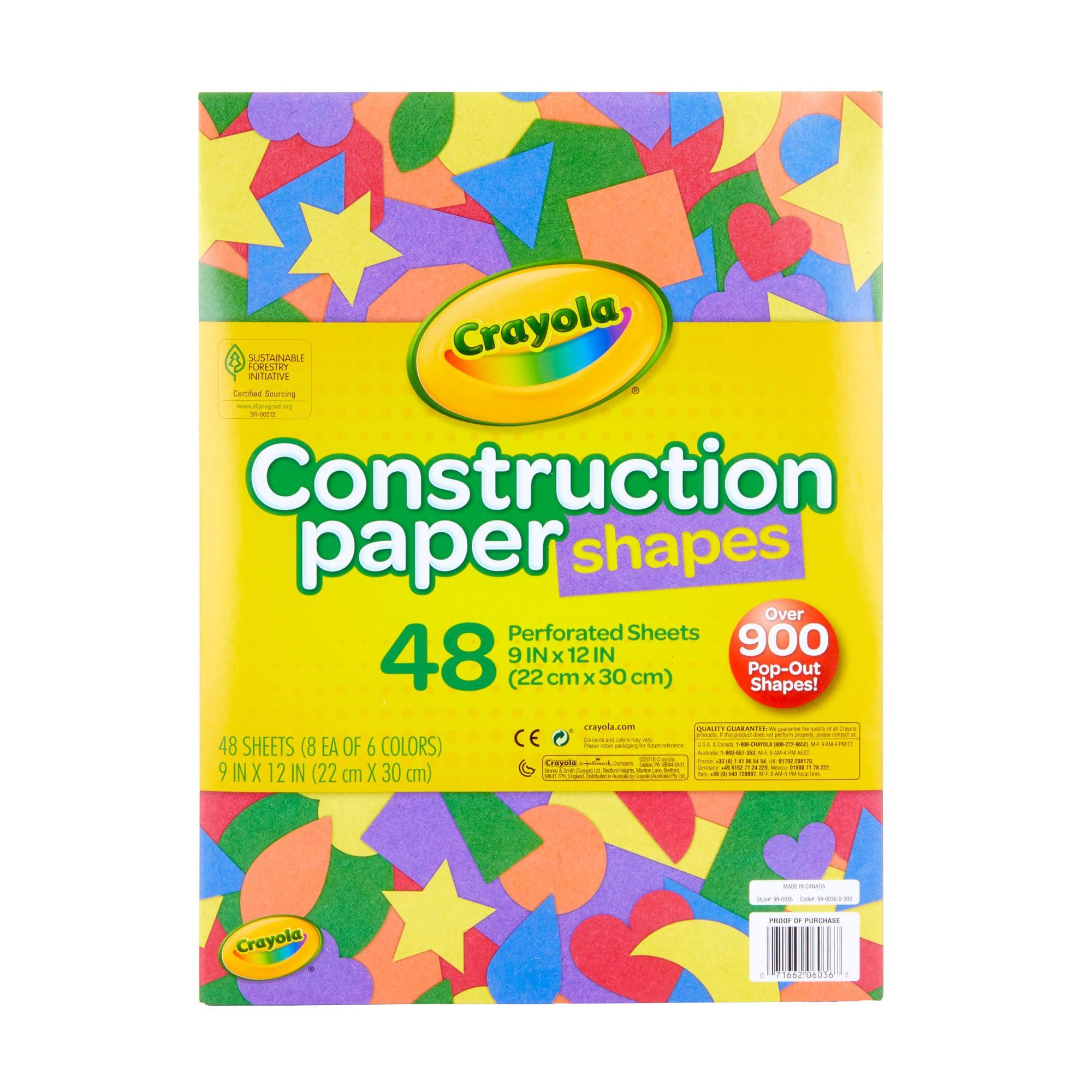 Crayola Crayola Construction Paper Shapes, Over 900 Precut Shapes, Kids Craft Supplies