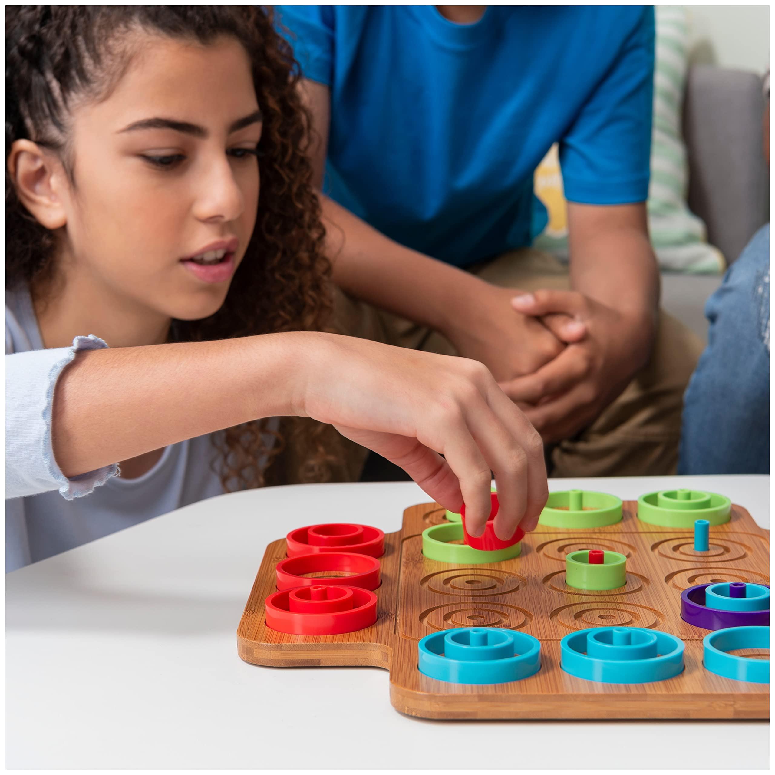 Marbles Spin Master Games, Otrio Wood Strategy Game, Fun Family Board Game, STEM Game, Interactive Puzzle Game, Family Game Night Game for Ages 8+