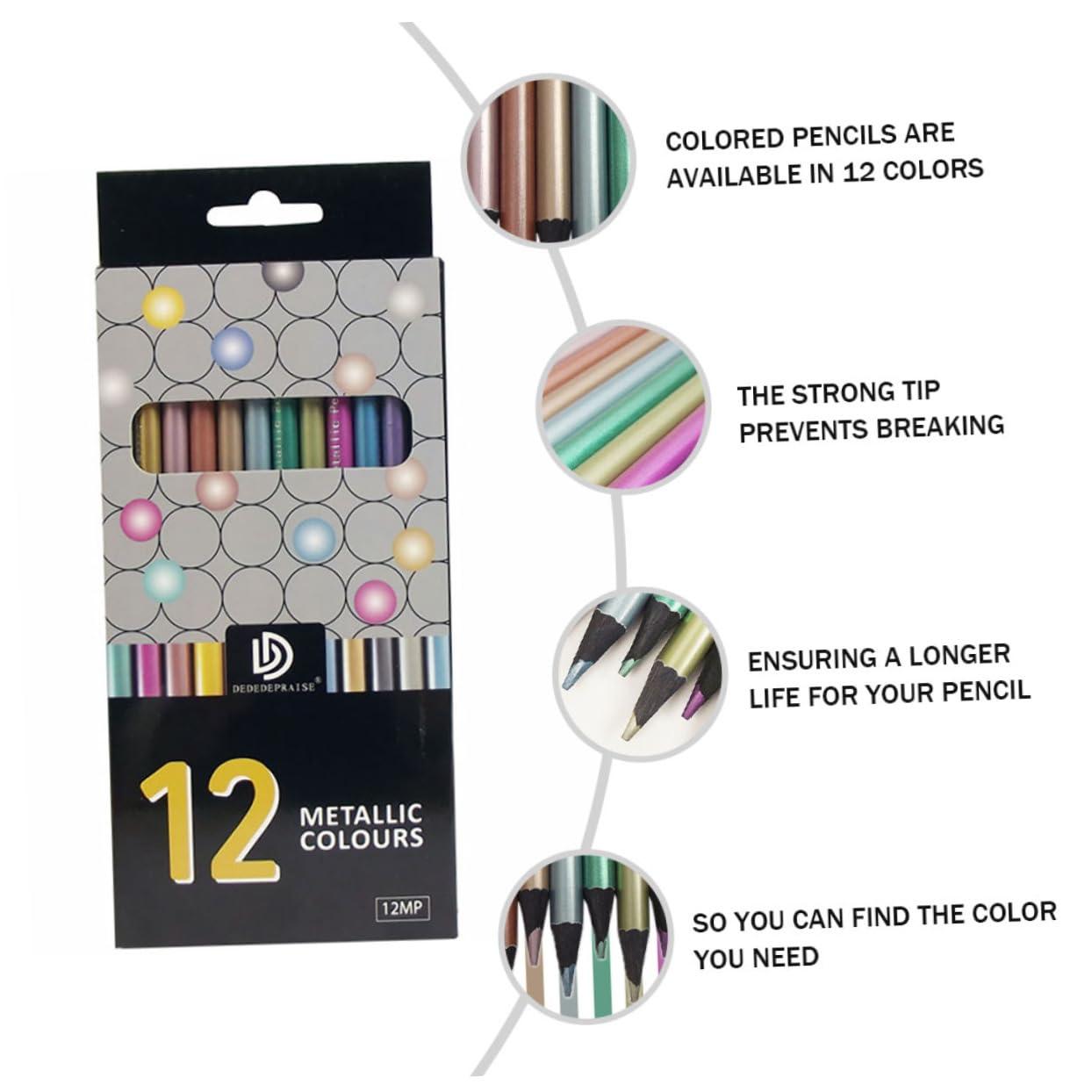 Vaguelly Vaguelly 3 Sets Colored Lead Paint Marker Graphite Pencils Colored Charcoal Pencils Art Craft Pencils 12 Colors Pencils Color Pencils Colored Pencils Coloring Pencil Colorful Wooden