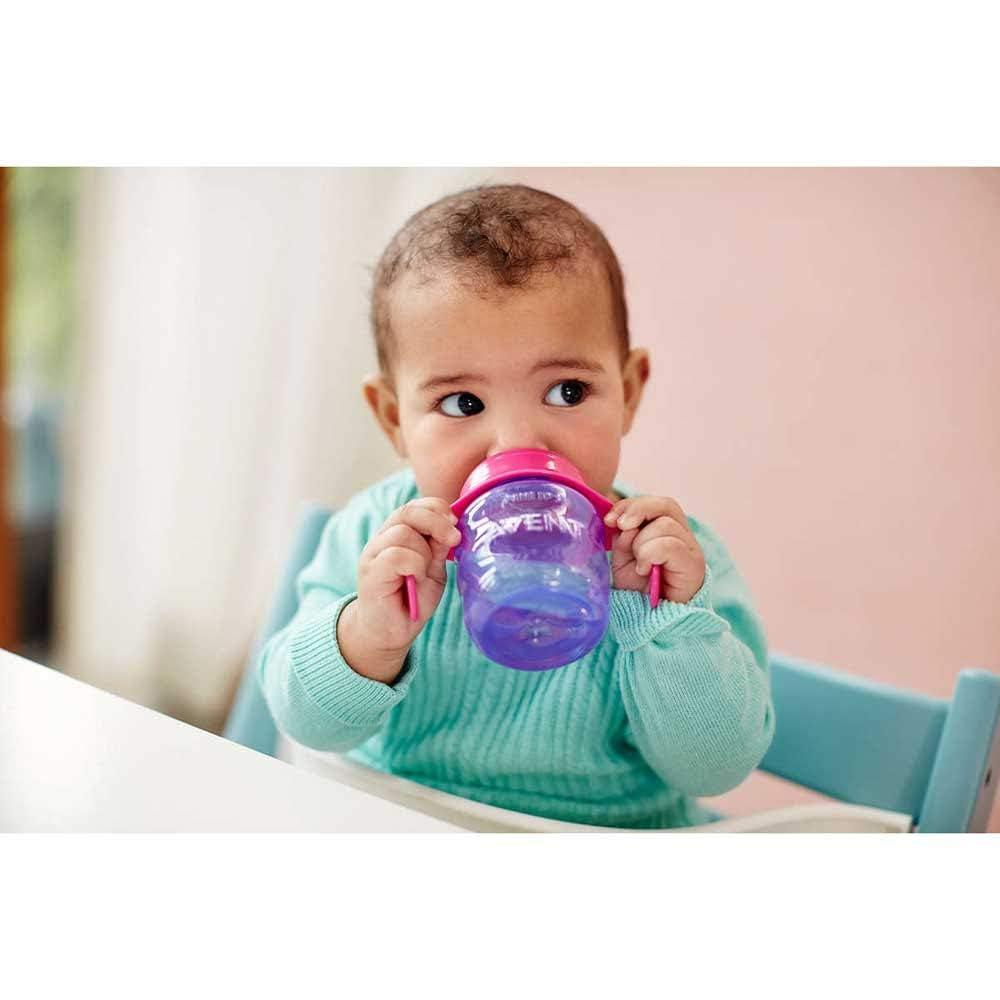 AVENT Philips AVENT Spout Cup Easy Sip Cup Sippy Cup for Boys and Girls 7oz/200ml 6 Months+ (Girl)