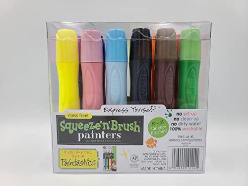 Ohio Trading 3 Pack Of Painters Squeeze \'n Brush Washable Tempera Paint Brushes, Assorted Colors, 12 Count (36 In Total)