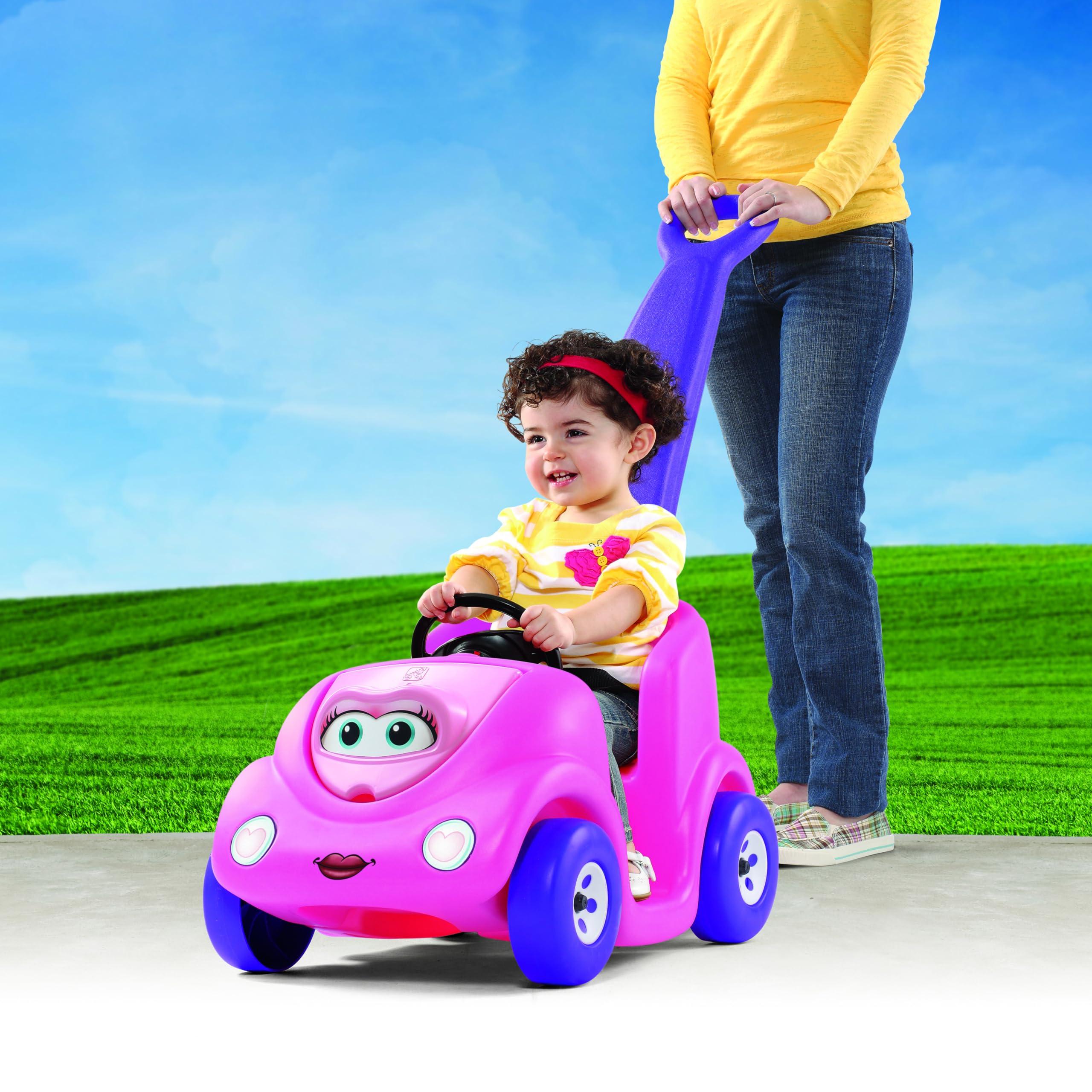 Step2 Step2 Push Around Buggy Kids Push Car, Ride On Toy, Stroller Substitute, Includes Seat Belt & Horn, Made of Durable Plastic, Max Weight 50 lbs., For Toddlers 1.5-4 Years Old, Pink
