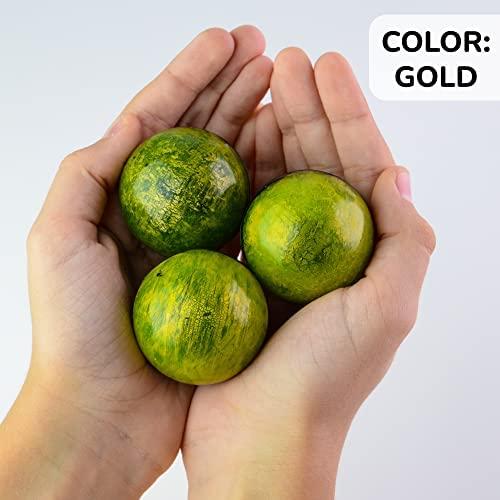 Entervending Entervending Bouncy Balls - Rubber Balls for Kids - Gold Bowling Bounce Balls - 50Pcs Large Bouncy Ball 45 mm - Super Ball Vending Machine Toys - Bouncing Balls Party Favors