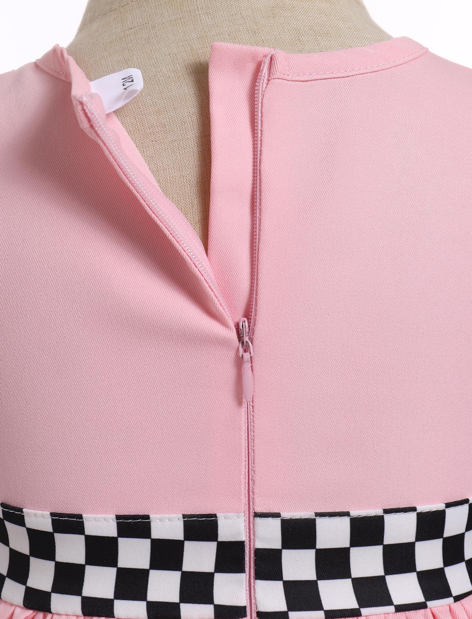 IMEKIS IMEKIS Baby Race Car Driver Costume: Toddler Race Track Costume 2nd Birthday Outfit Girl Baby Halloween Racecar Driver Suit 2 Year Old Smash Cake Photoshoot Dress Pink 2 18-24 Months