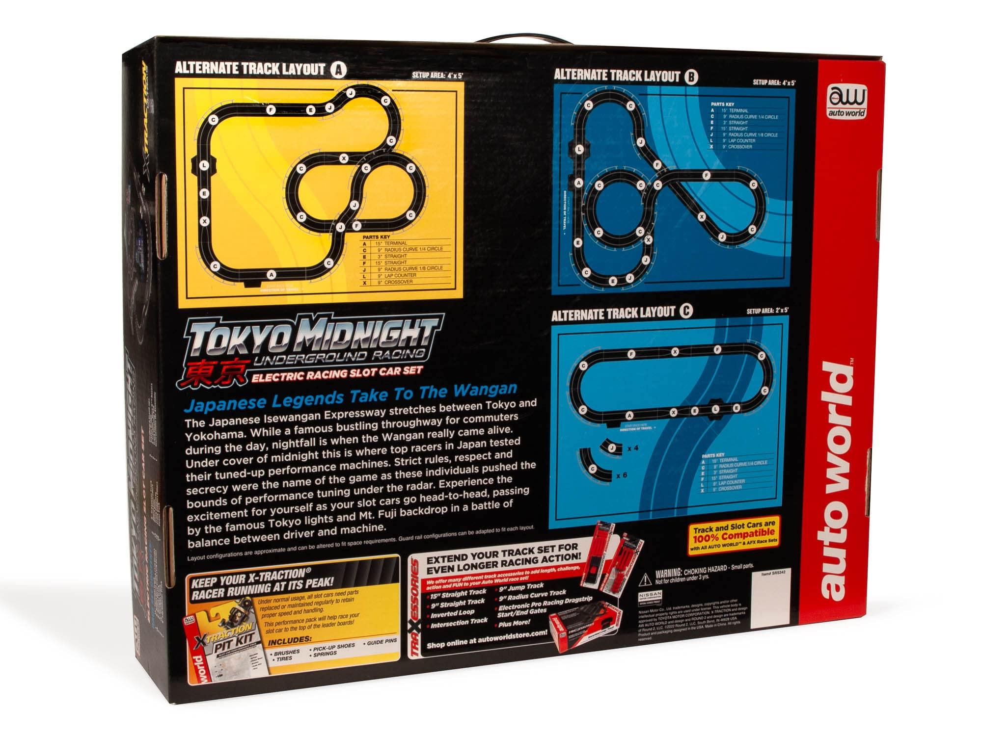 AW Auto World Auto World Tokyo Midnight Underground 16\' Racing Slot Race Set