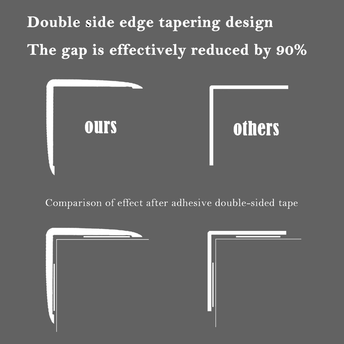 YVML Self Stick Corner Guards Trim for Wall Furniture, High Transparency Corner Shield 3cm/1.2in Wide, Corner Edging Trim Strips for Living Room Bedroom Bathroom Doorway Decor (Size : 120cm/47in*3cm/1.2in